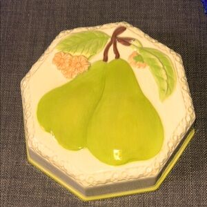 Vintage Ceramic pear  Wall Mold